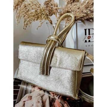 Deluxa Arany Bőr Táska || Il Bacio Shop